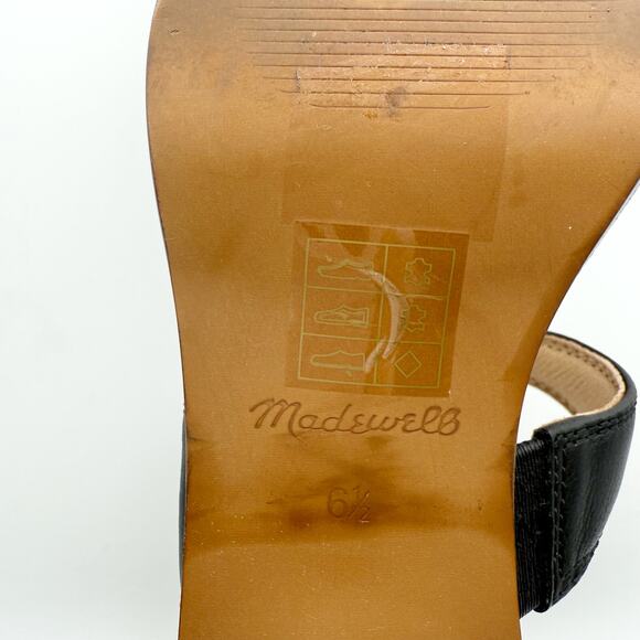 Madewell Womens The Saige Double-Strap Sandal US 6.5 Black Leather EUC - Picture 13 of 14